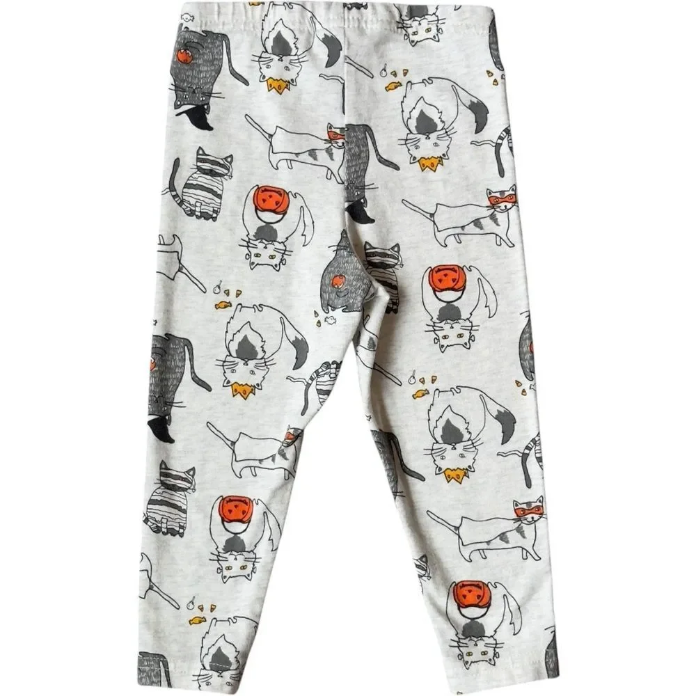 OshKosh B’Gosh Girls Halloween Print Pattern Pull-On Leggings. 18 Months.